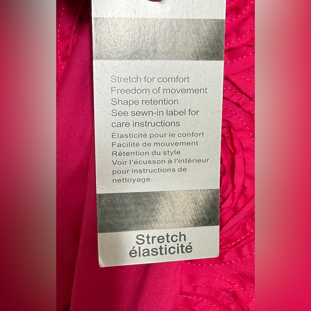 Samuel Dong Rosette Appliquéd Design Double Zip Top Pink NWT - Picture 5 of 9